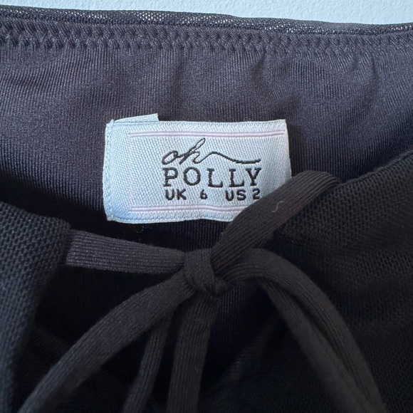 Oh Polly Mesh Long Sleeve Mini Dress in Black - Size 2 - Picture 9 of 10